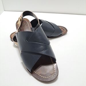 Tory Burch leather Bleeker Flat Slingback Sandals Size 7.5M